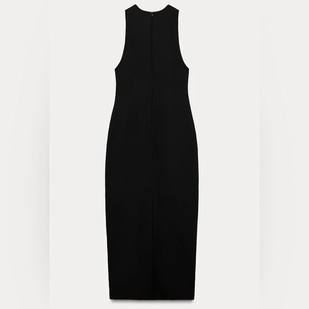 Brand New Bejeweled Black Stretch Midi Dress – XS with tag on ! - Picture 2 of 13